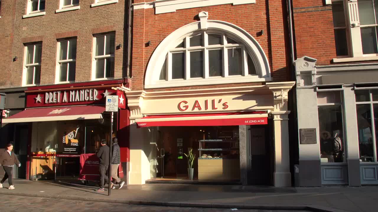 Gail's Bakery and Street Activity in Urban Setting