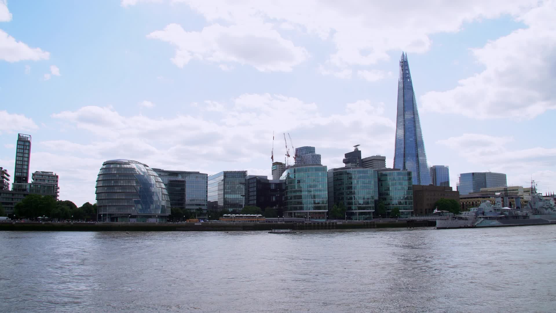 Thames View of The Shard and City Hall