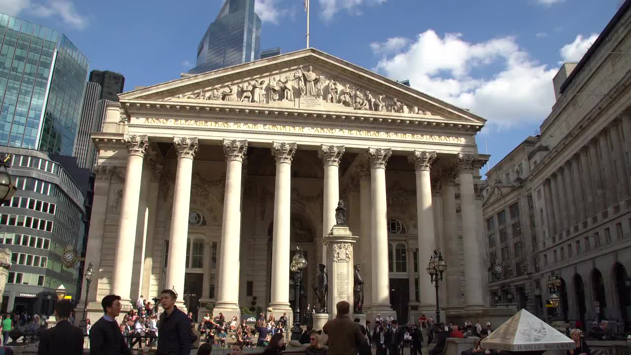 Royal Exchange London 4K Daytime Footage