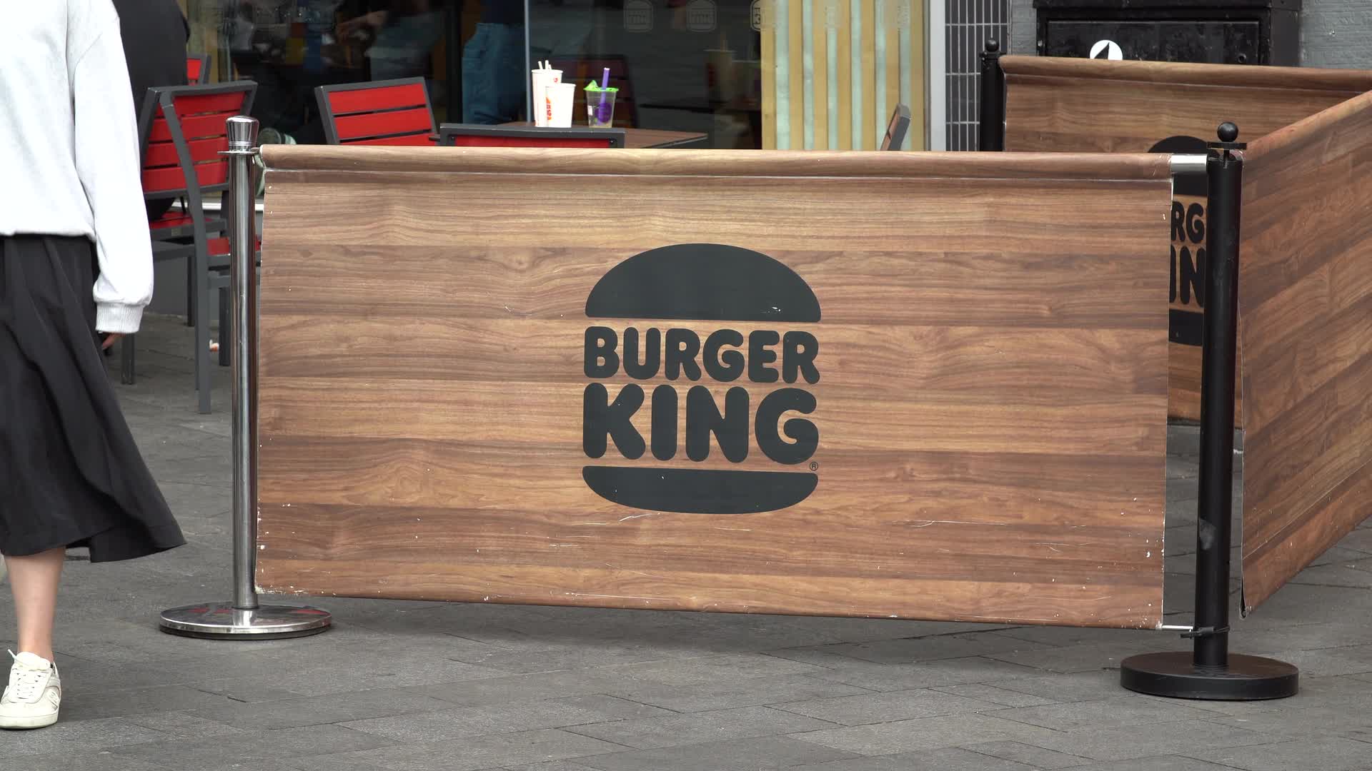 Burger King Outdoor Seating Scene