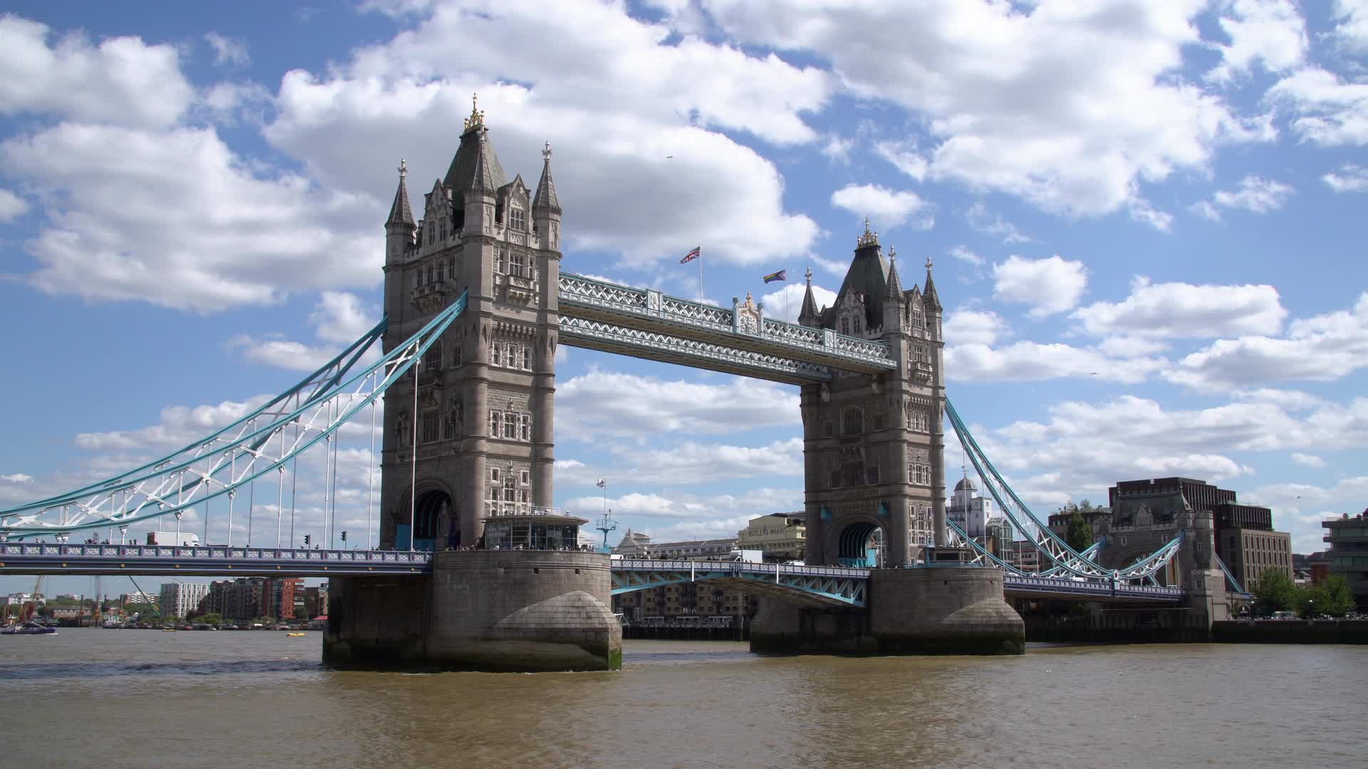 Tower Bridge in London on a Sunny Day