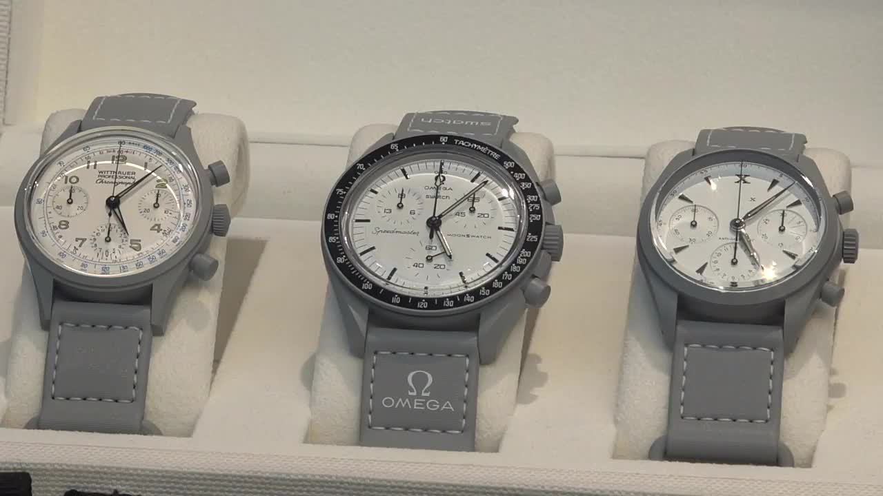 Assorted Luxury Watches Displayed in Showcase
