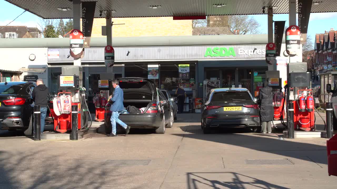 Busy Day at ASDA Express Fuel Station