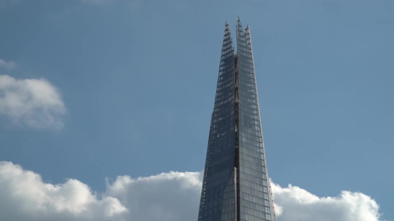 The Shard Against a Clear Sky in 4K