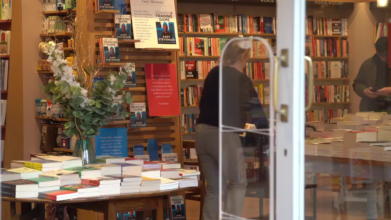 Browsing Books at Waterstones Bookstore