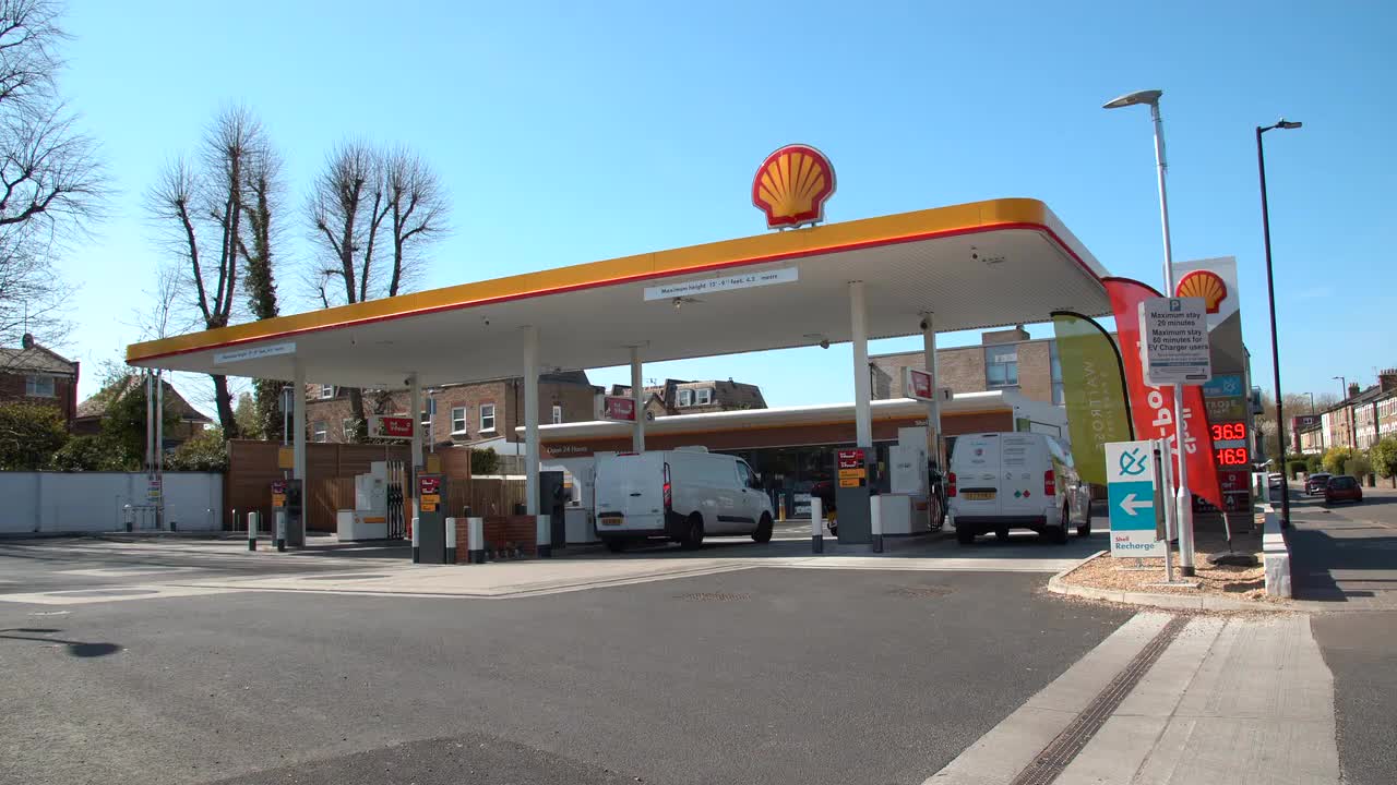 Sunny Day at Shell Gas Station April 2022