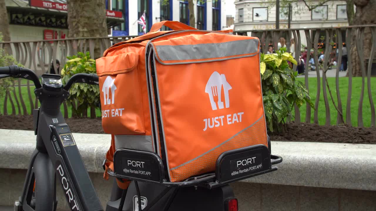 Urban Just Eat Takeaway Delivery Scene on eBike
