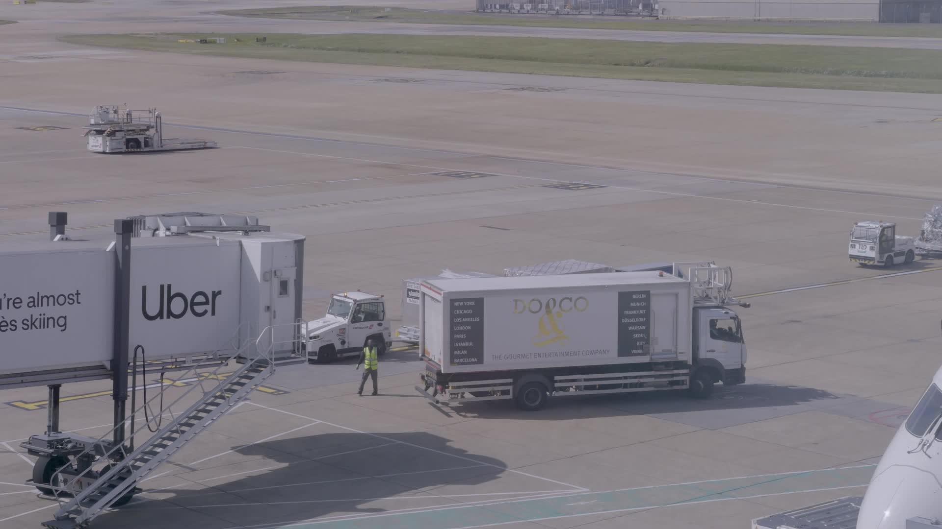 Airport Ground Operations with Catering and Shuttle Services