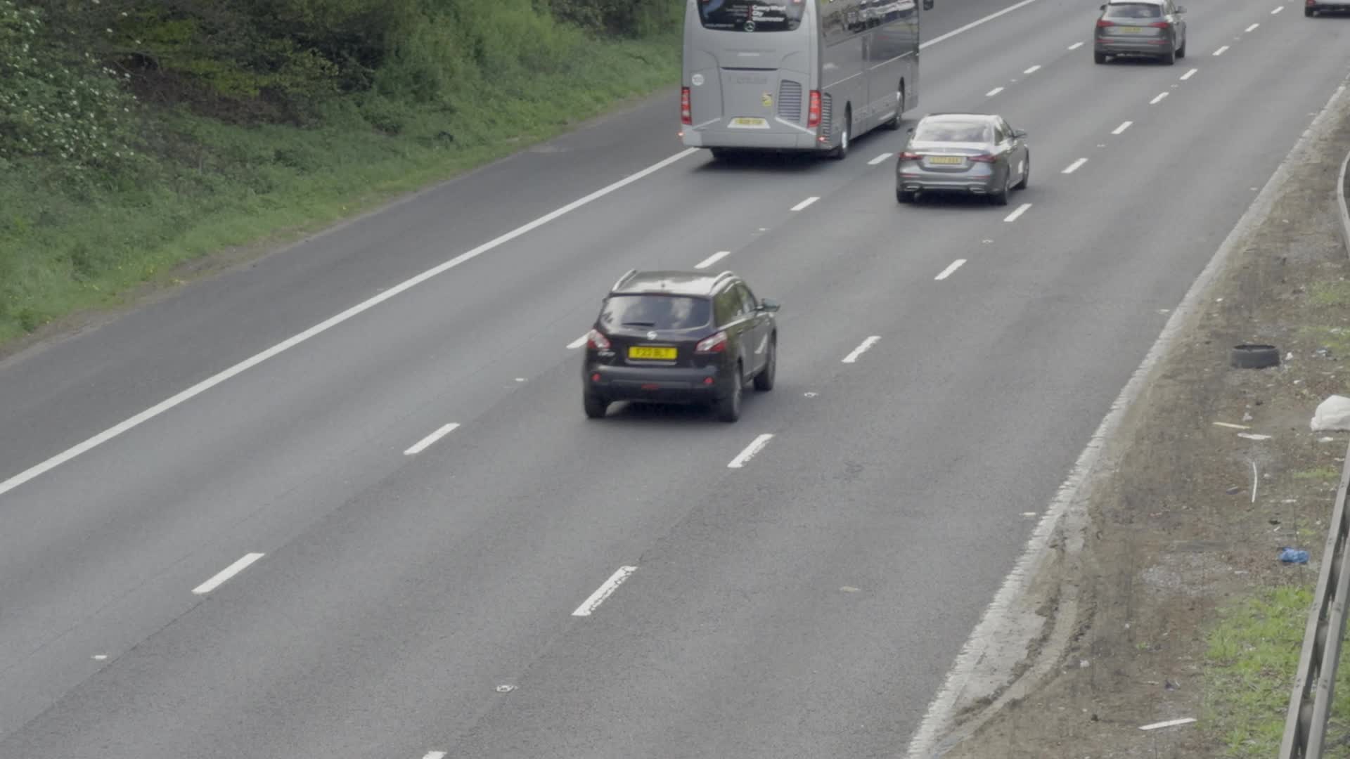 Traffic on M25 Motorway in Kent