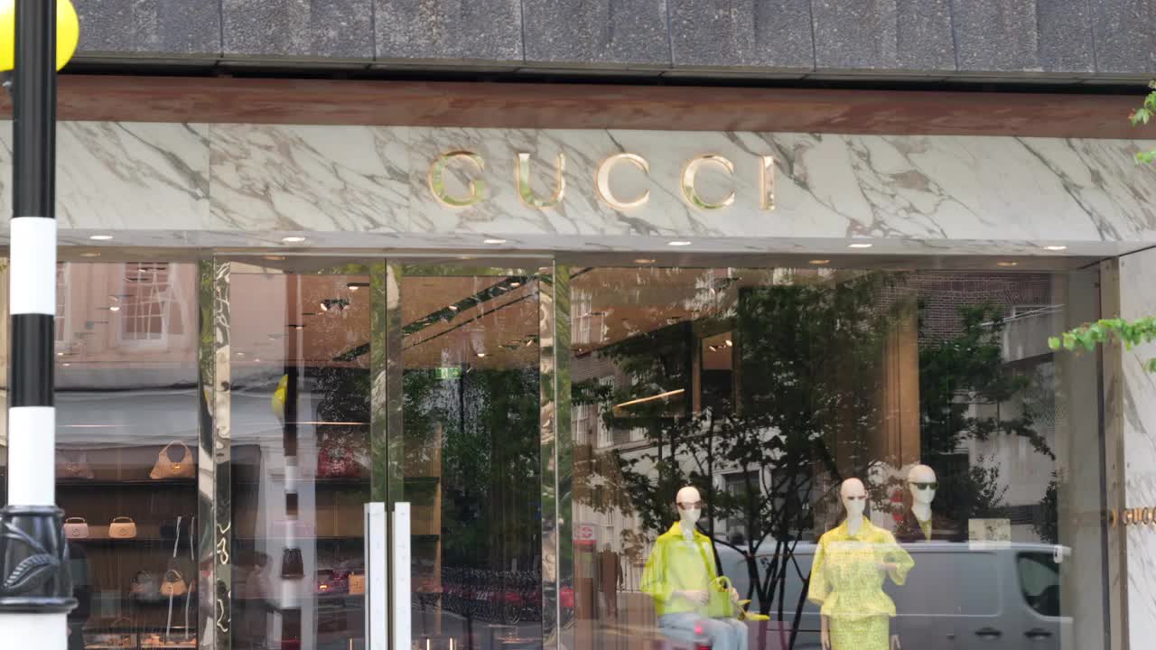 Gucci Luxury Fashion Storefront in London