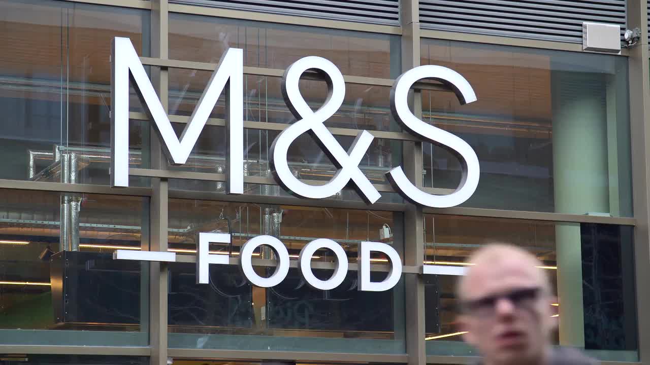 M&S Food Storefront Close-Up