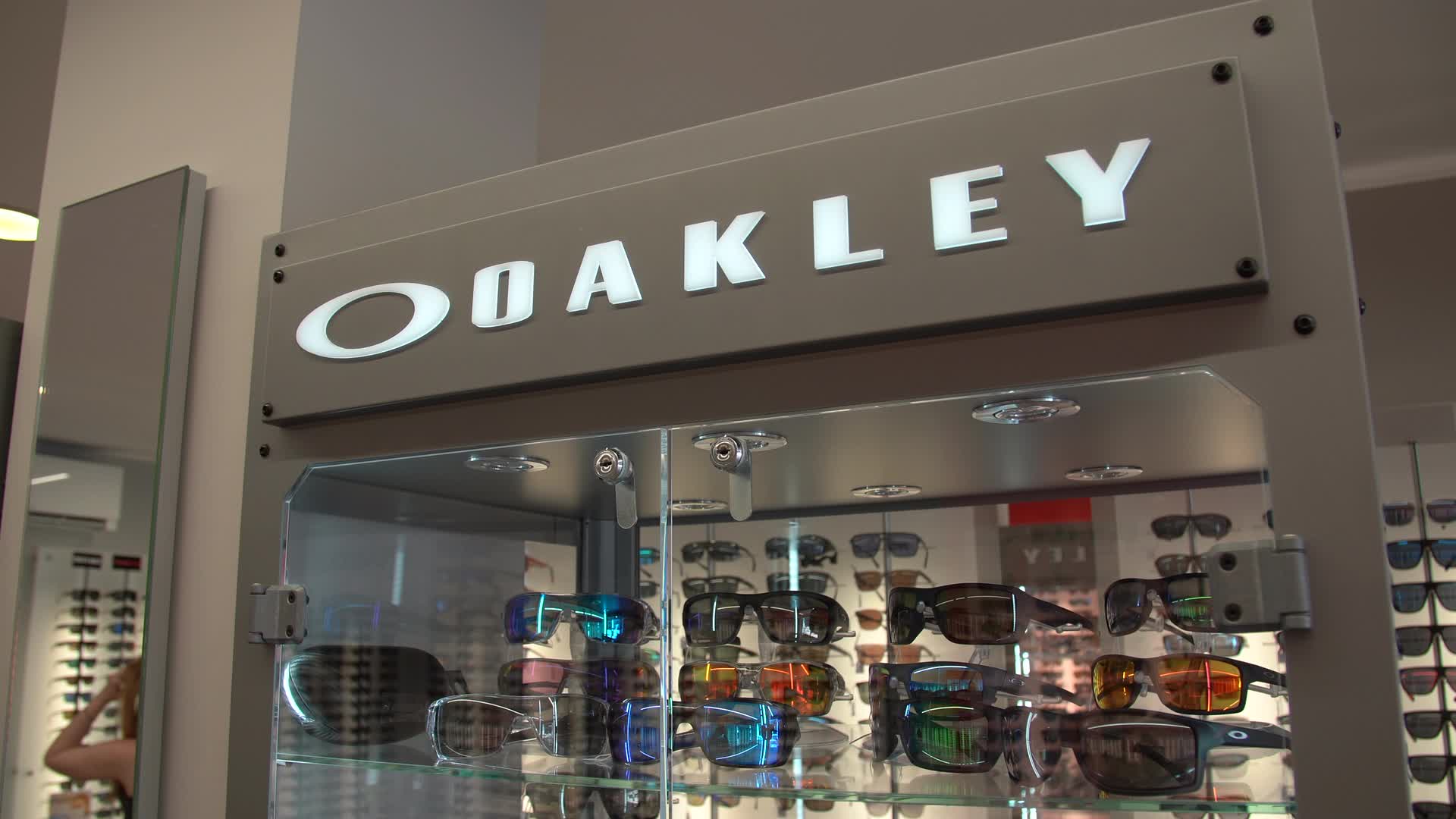 Oakley Sunglasses Display in Retail Store