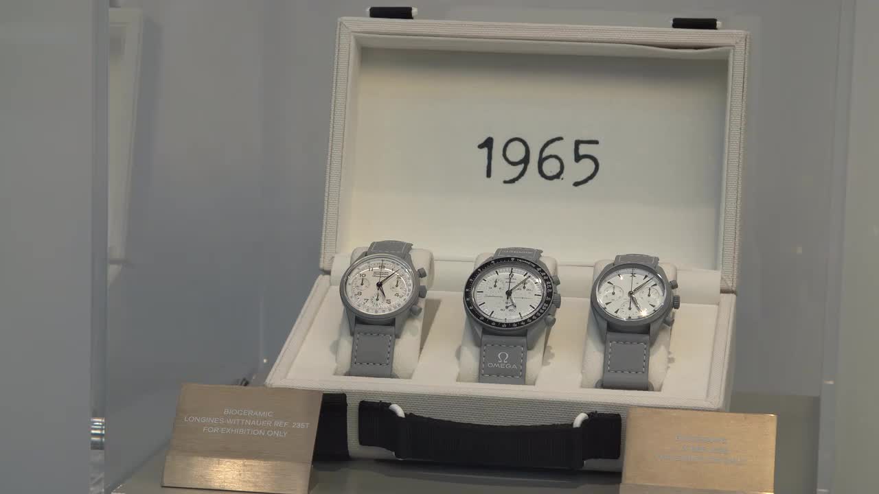 Vintage Omega Watch Display in Store 4K