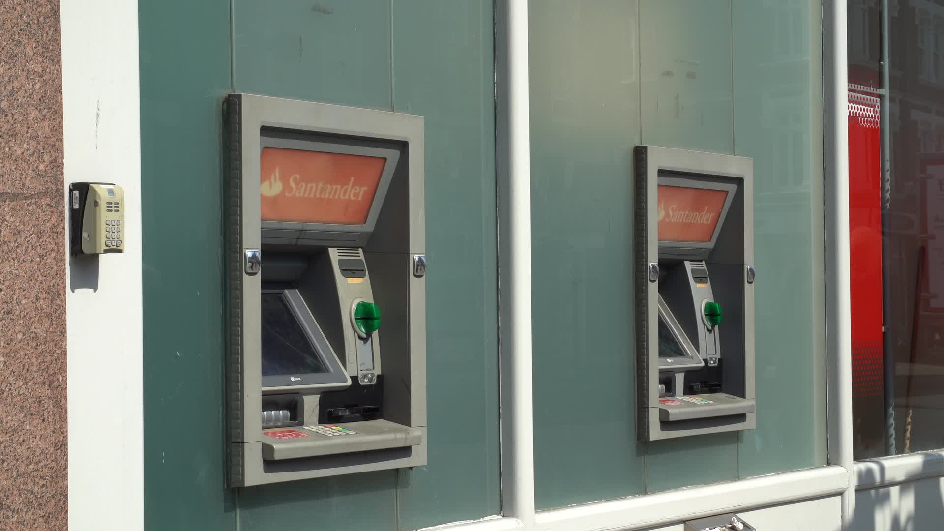 Santander Bank ATM Exterior Scene