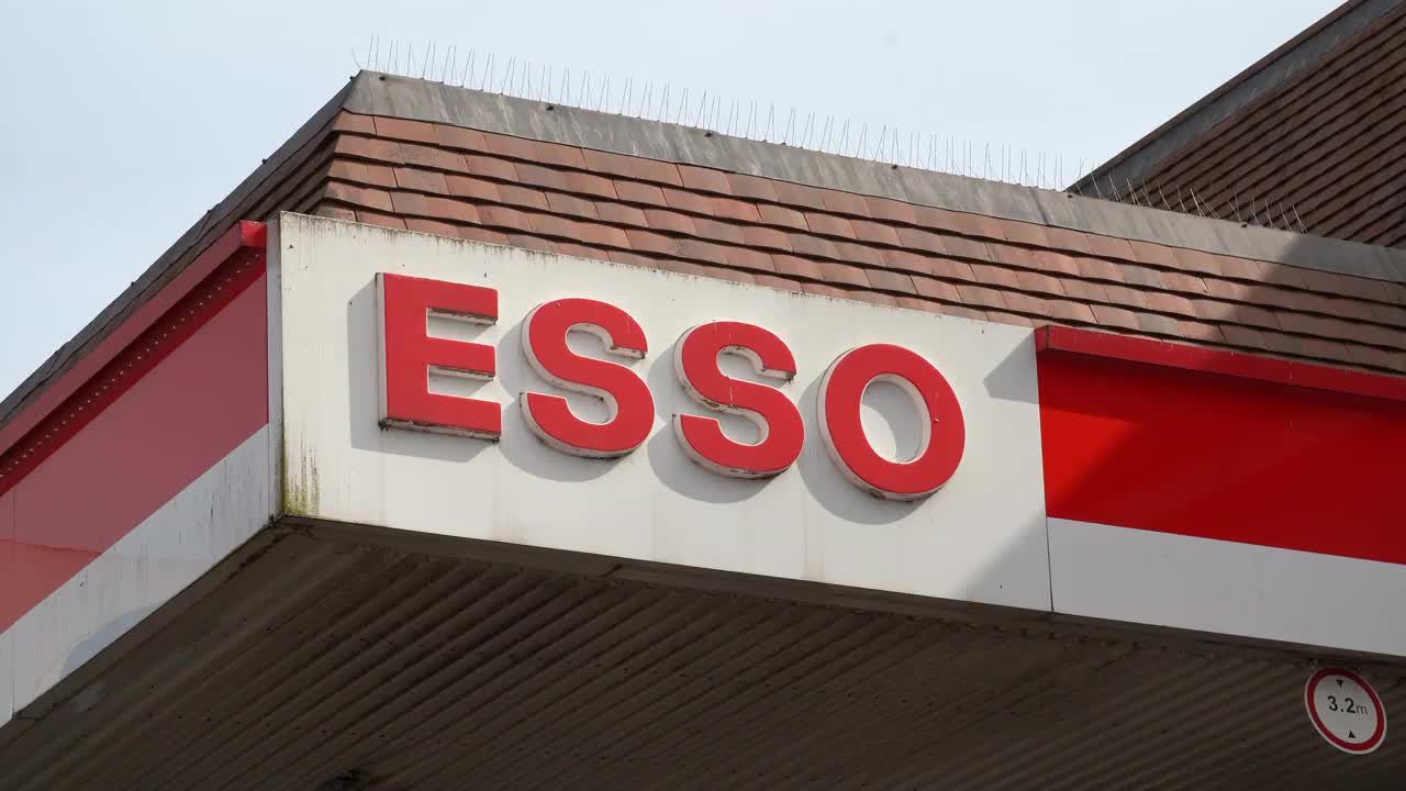 ESSO Gas Station Signage on April 16