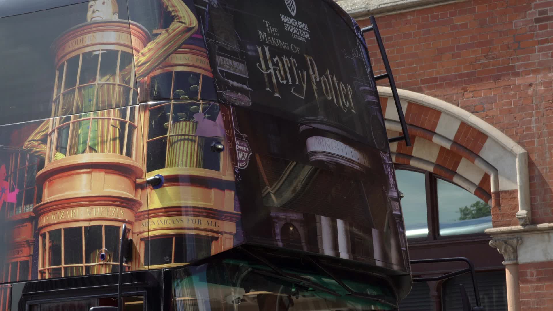 Harry Potter Tour Bus at King's Cross St Pancras in London, UK