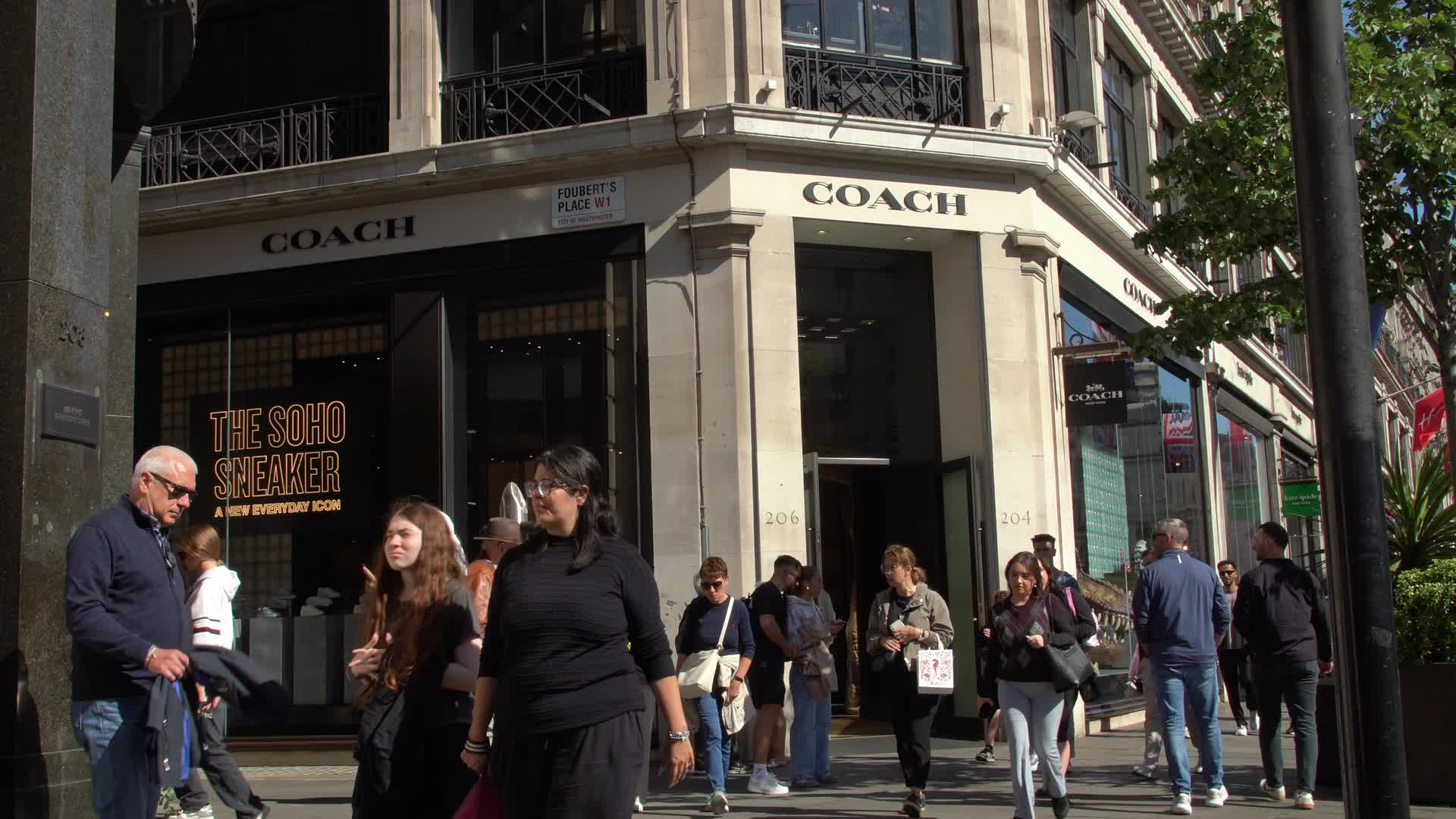 Outside of Coach Store on Regent Street, London