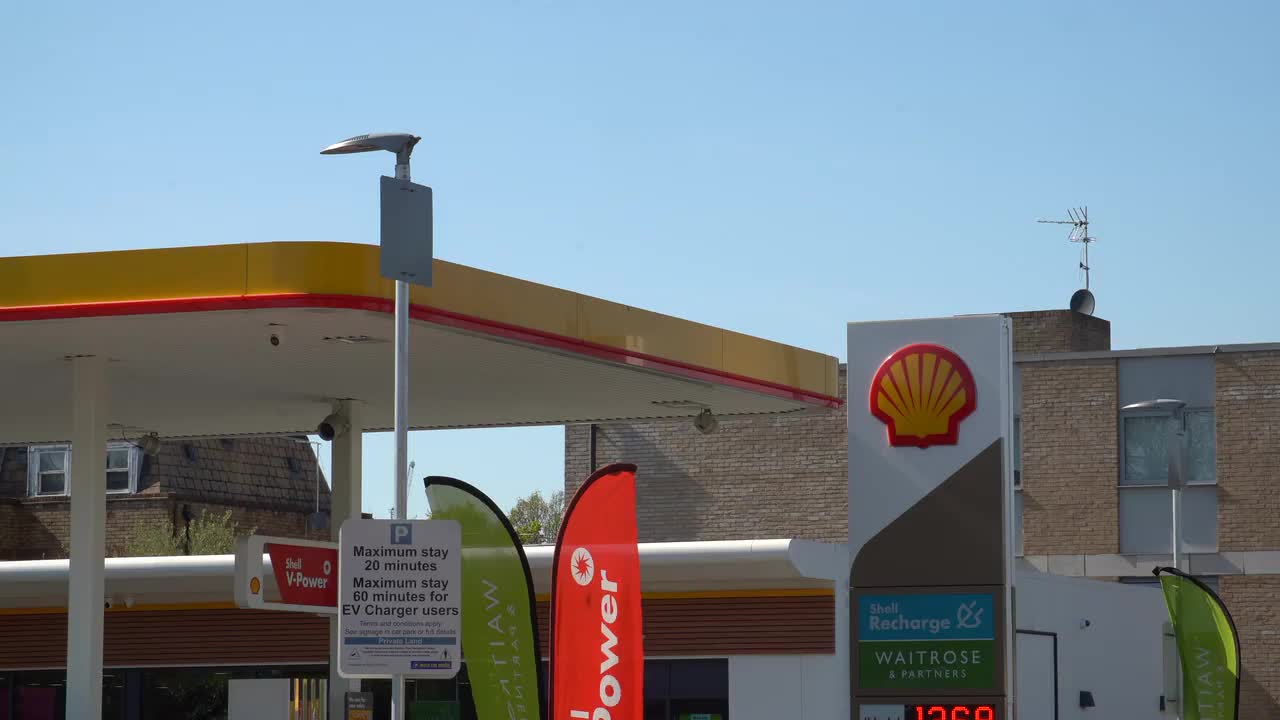 Modern Shell Gas Station Exterior