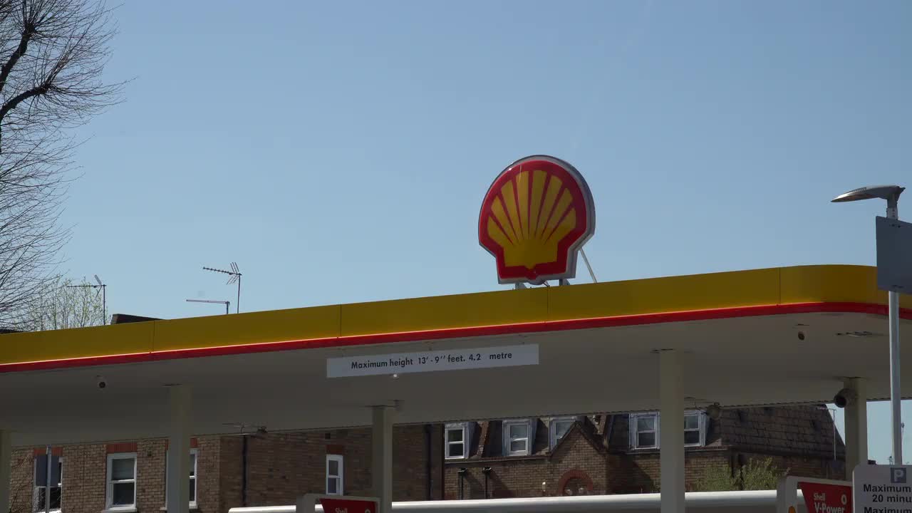 Shell Gas Station Exterior on a Sunny Day
