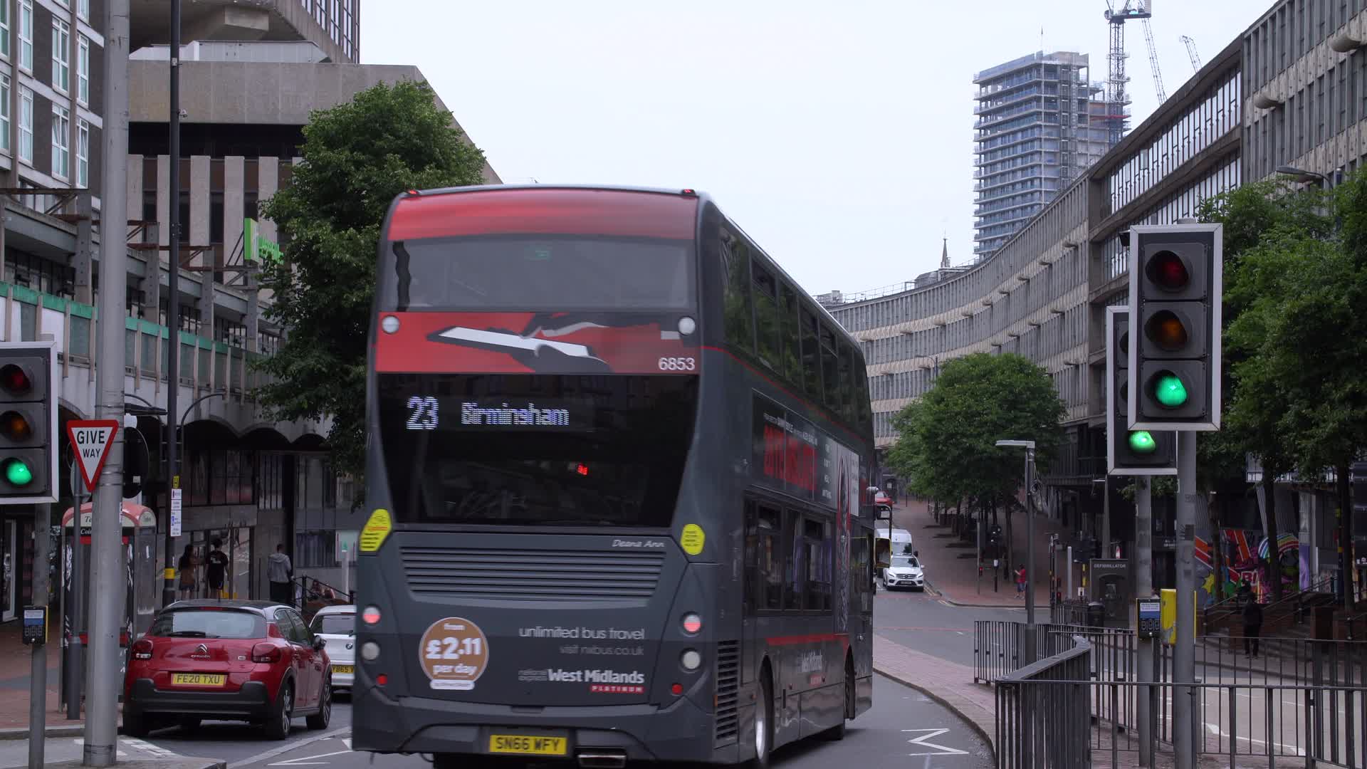 Birmingham City Traffic and Streetscape