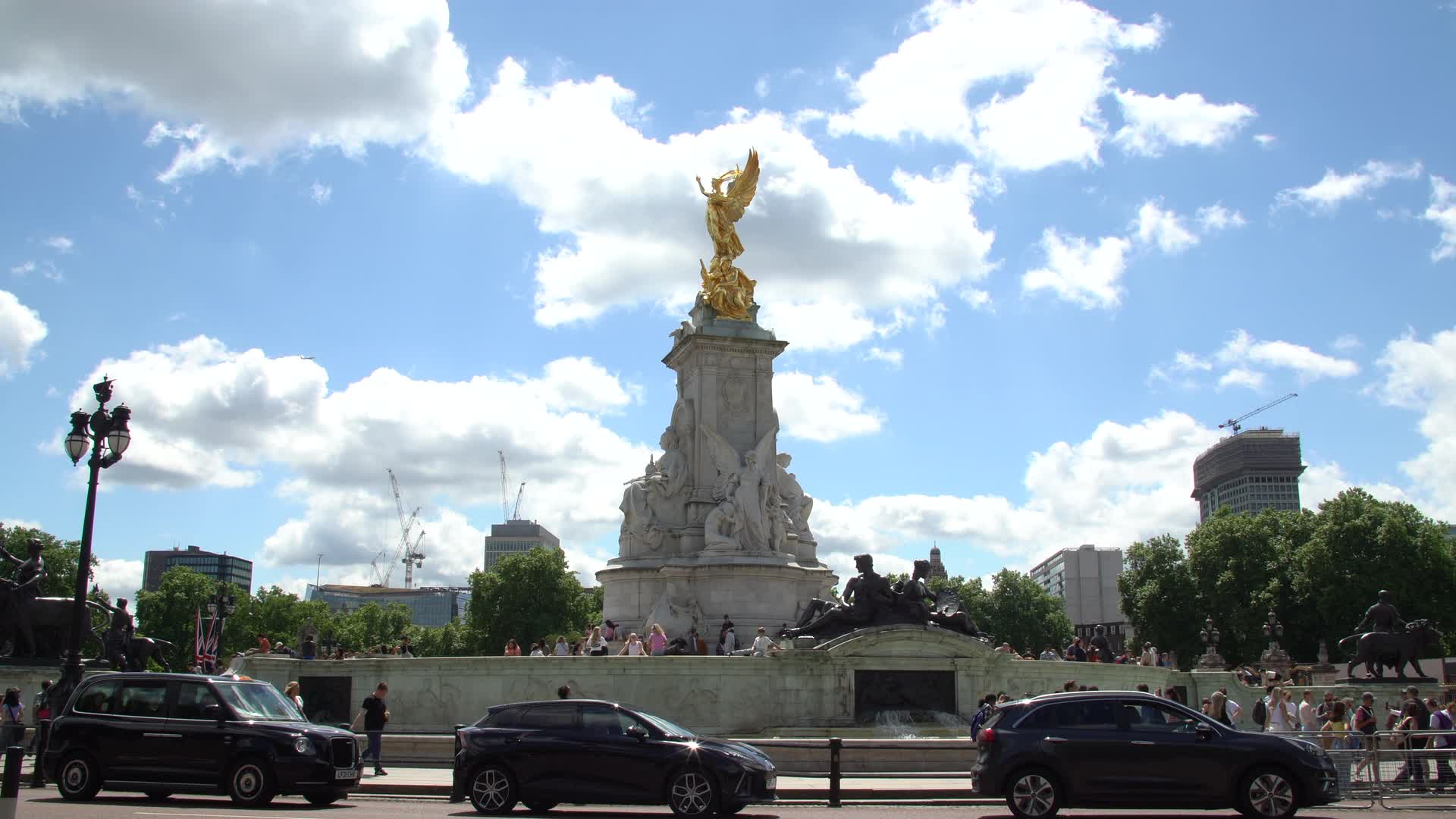 Victoria Memorial in London on a Sunny Day