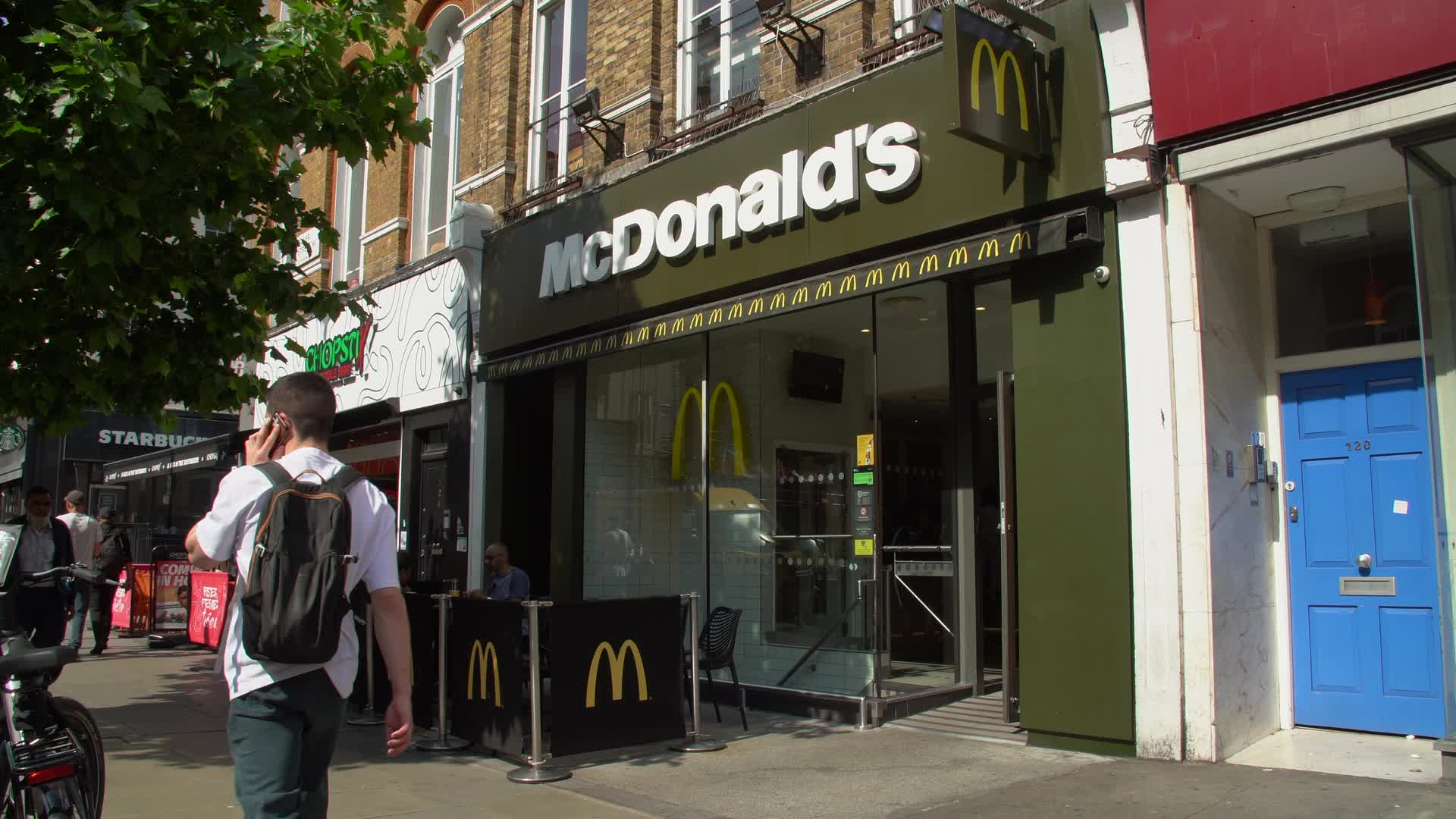 McDonald's Storefront in UK Urban Setting