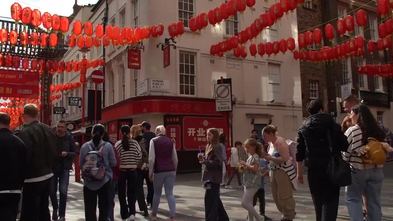 Busy Day in Soho's Chinatown - London