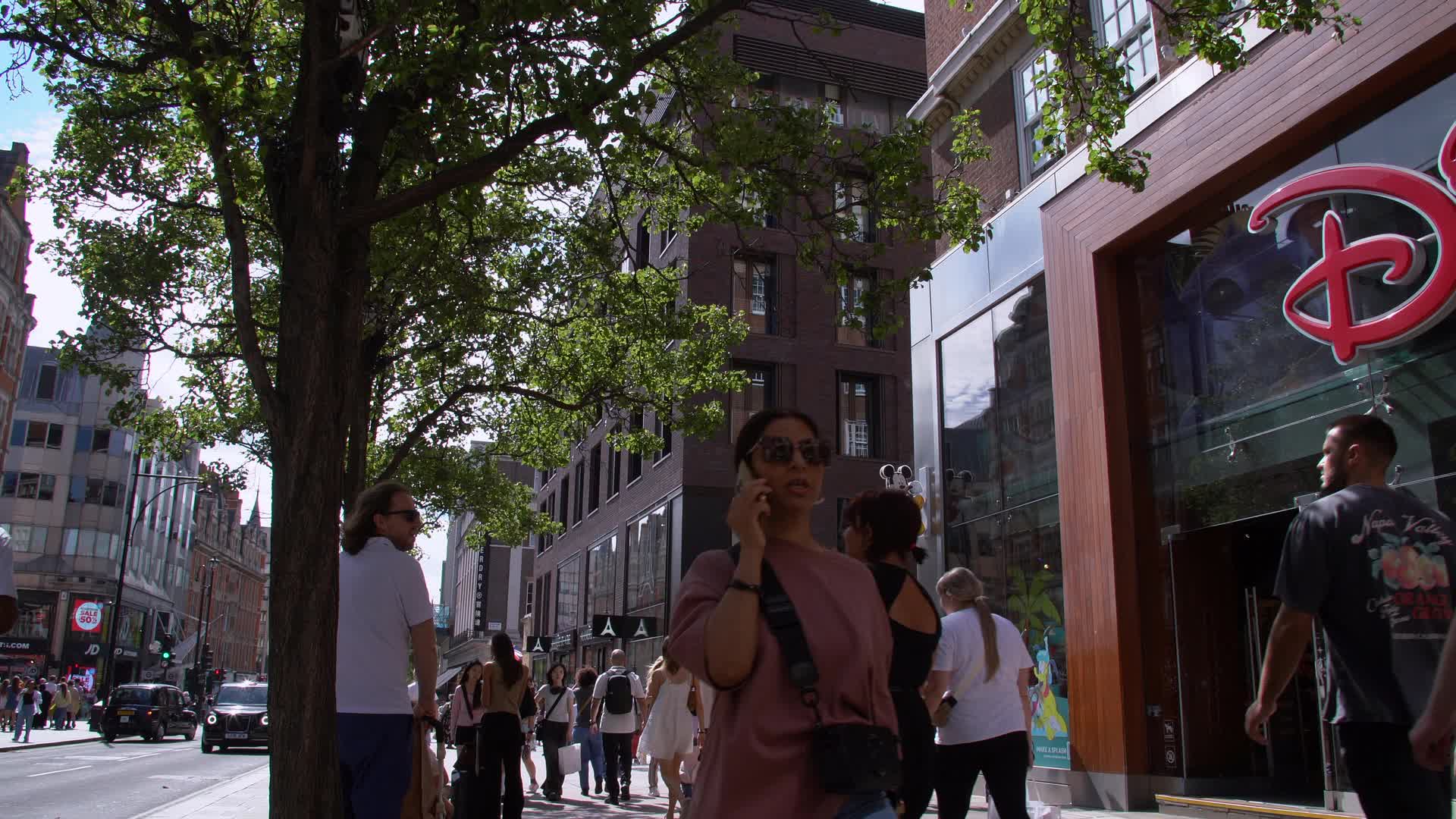 Disney Store Oxford Street on a Sunny Day