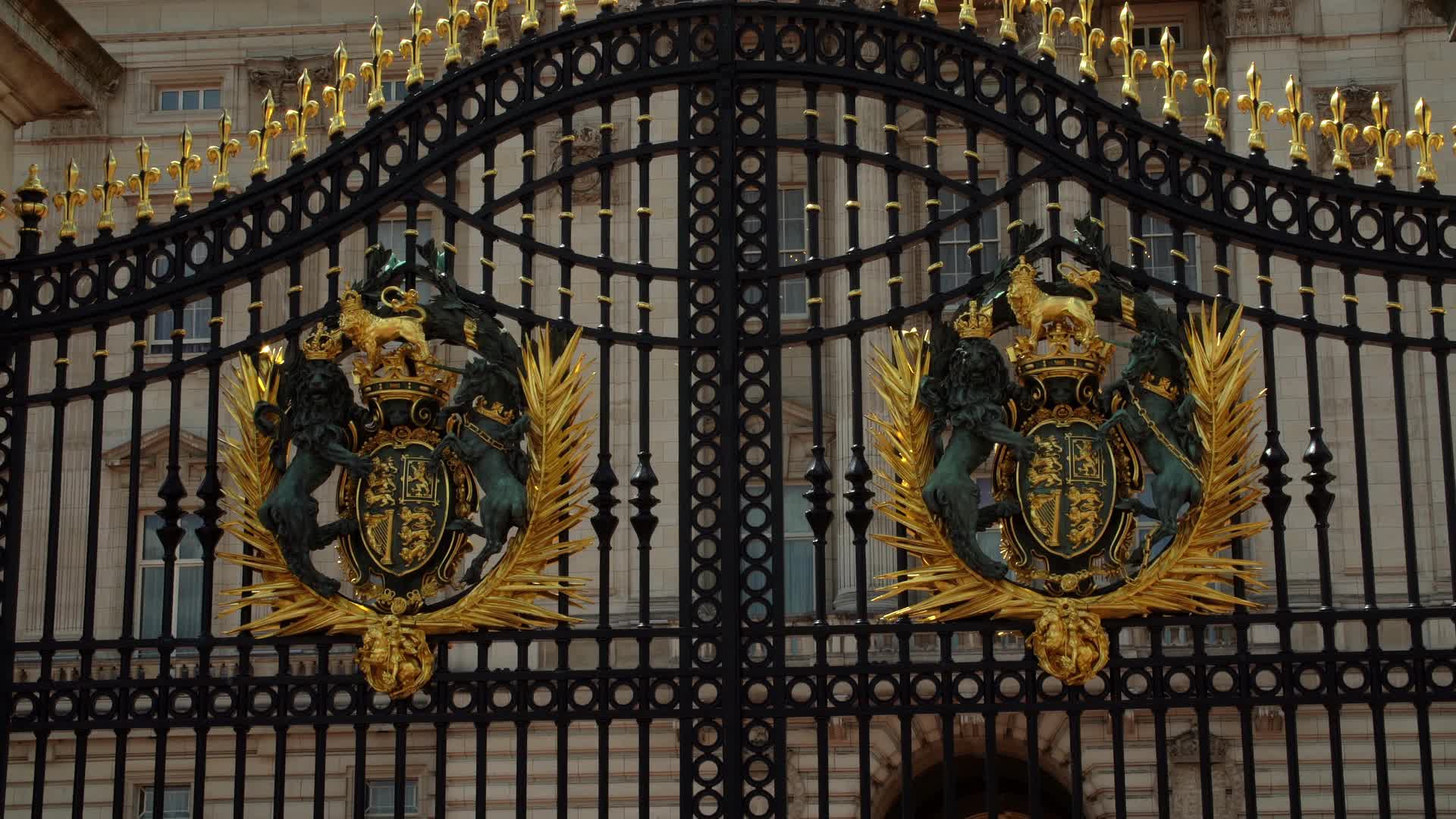 Close-Up of Buckingham Palace Gates