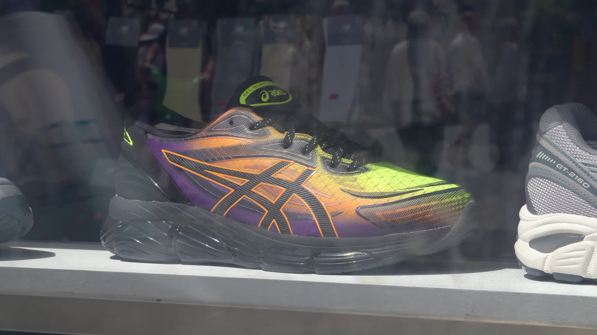Asics Trainers on Display in Shop Window