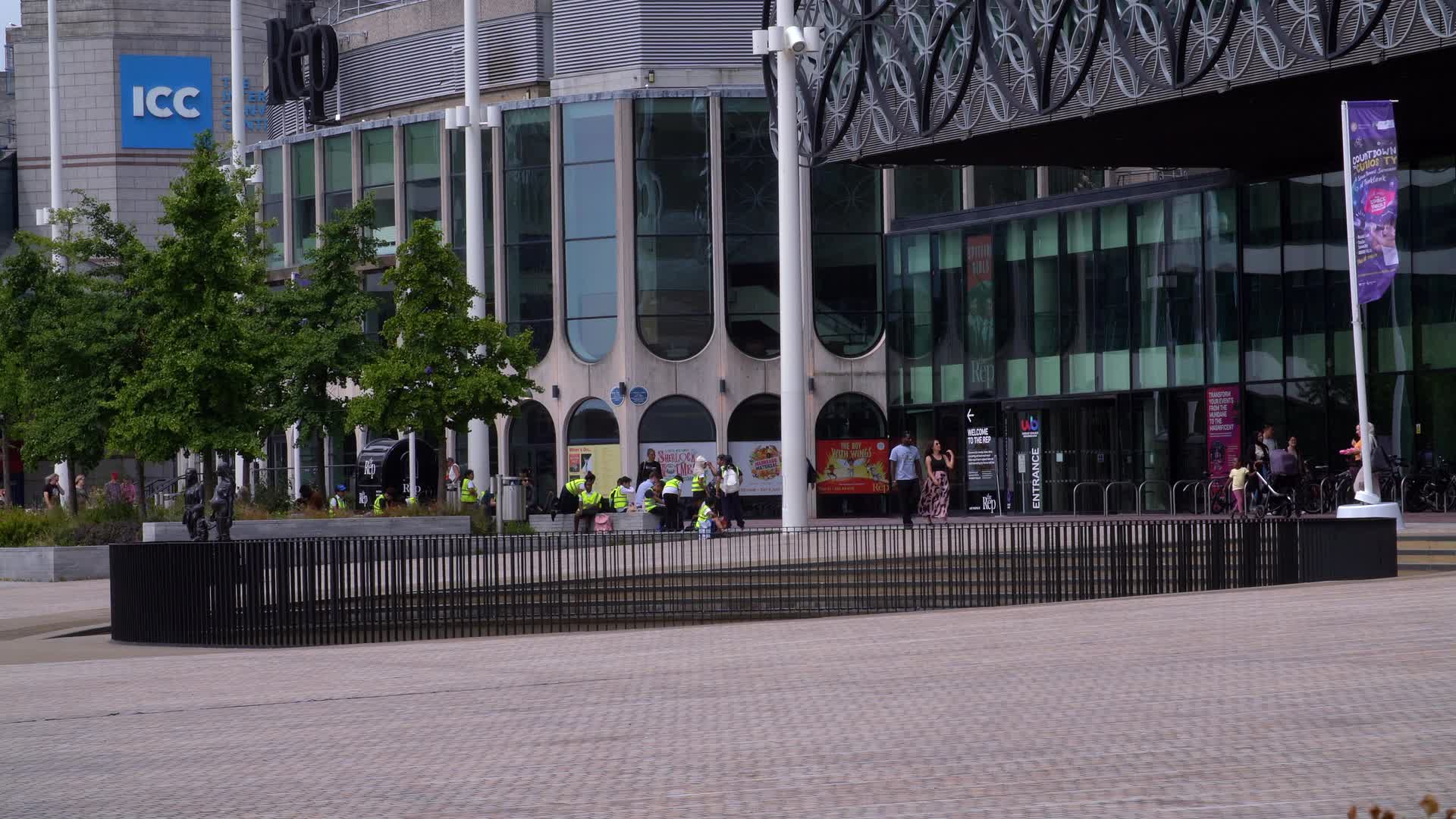 Centenary Square in Birmingham, UK Urban Scene 