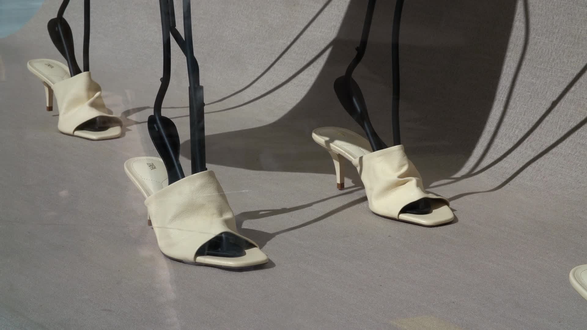 Fashion Storefront Display Featuring Zara Heels