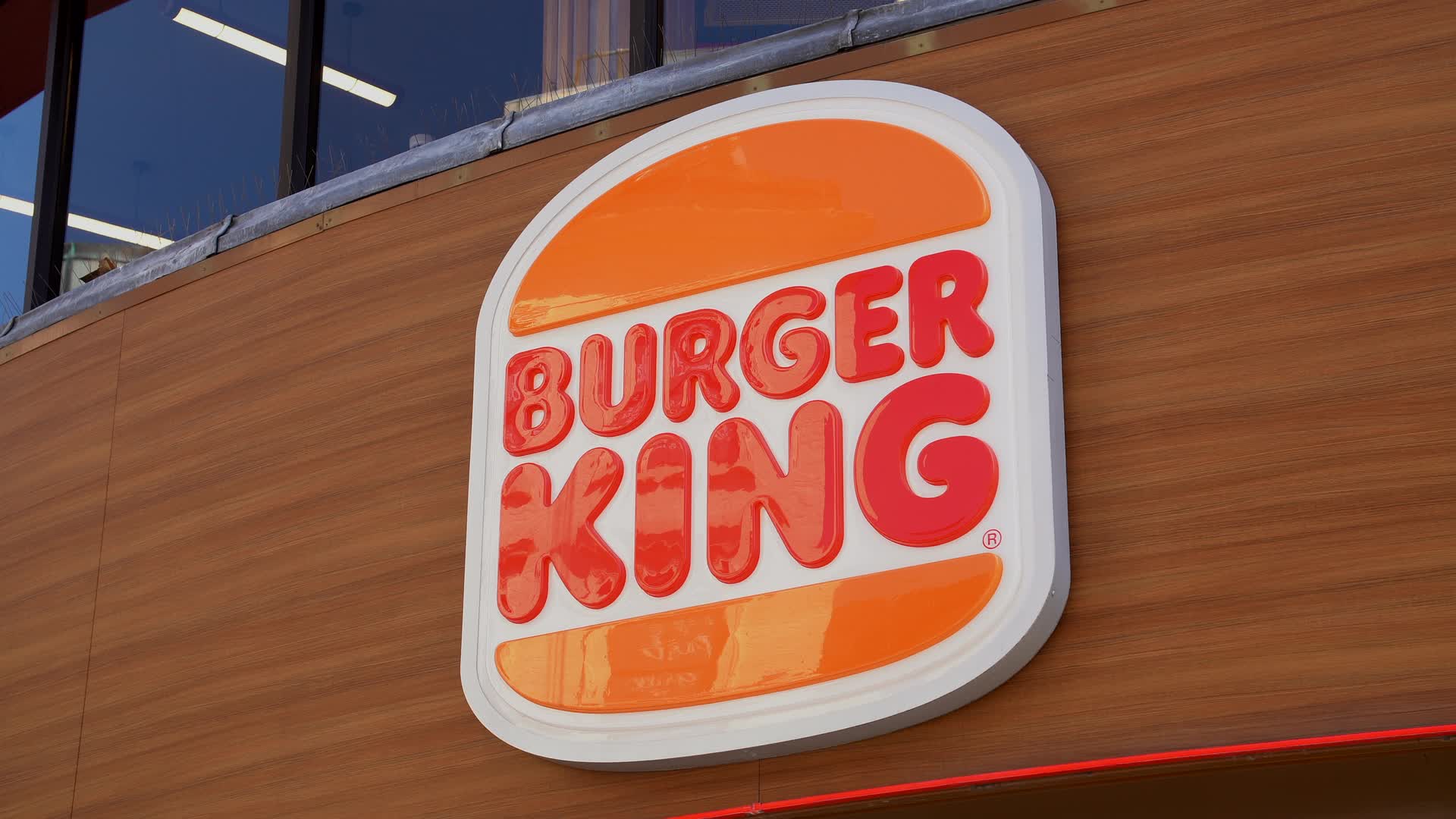 Exterior Shot of a Burger King Sign in London