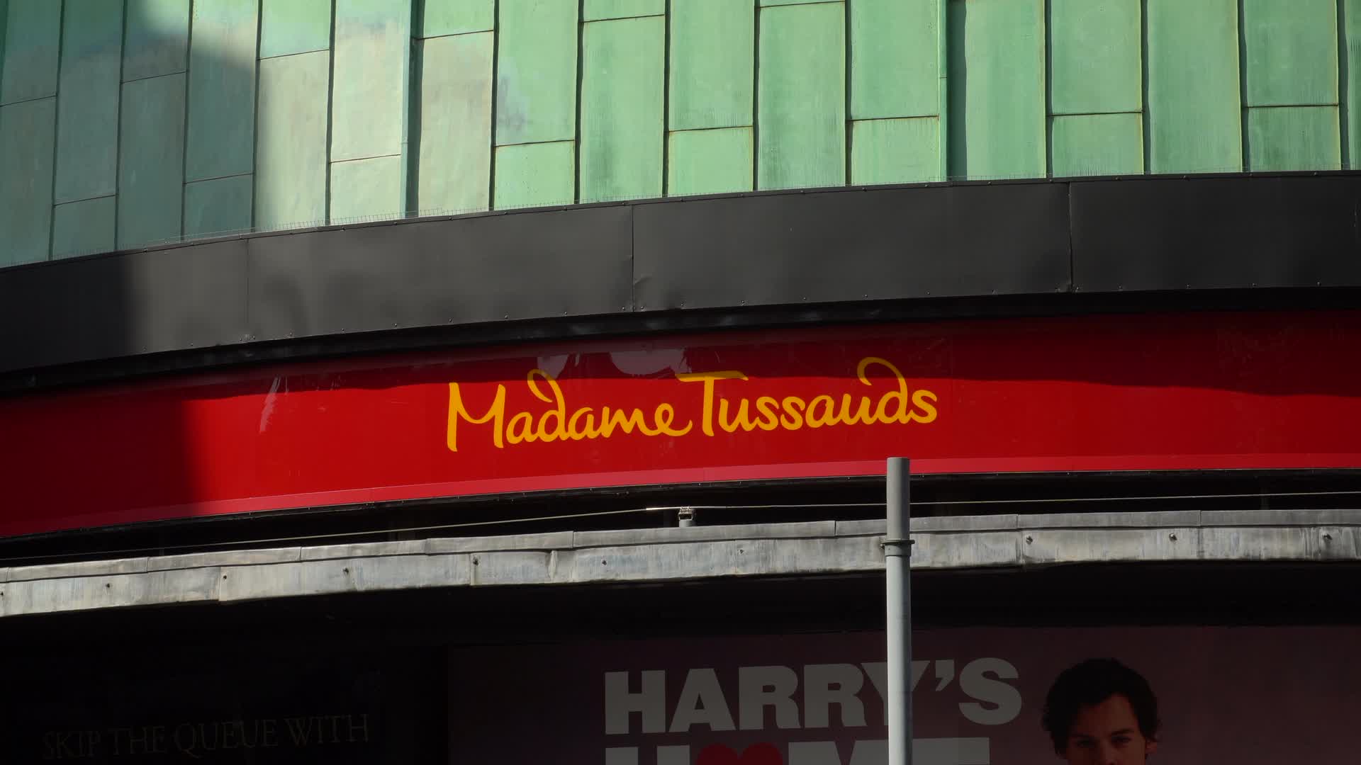 Entrance to Iconic Madame Tussauds Wax Museum in London, UK