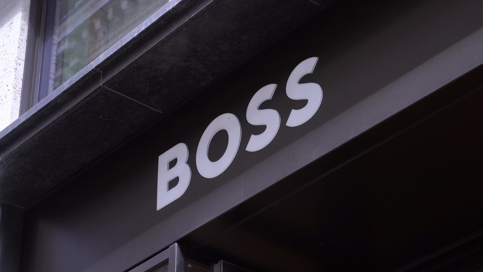 Hugo Boss Storefront Signage