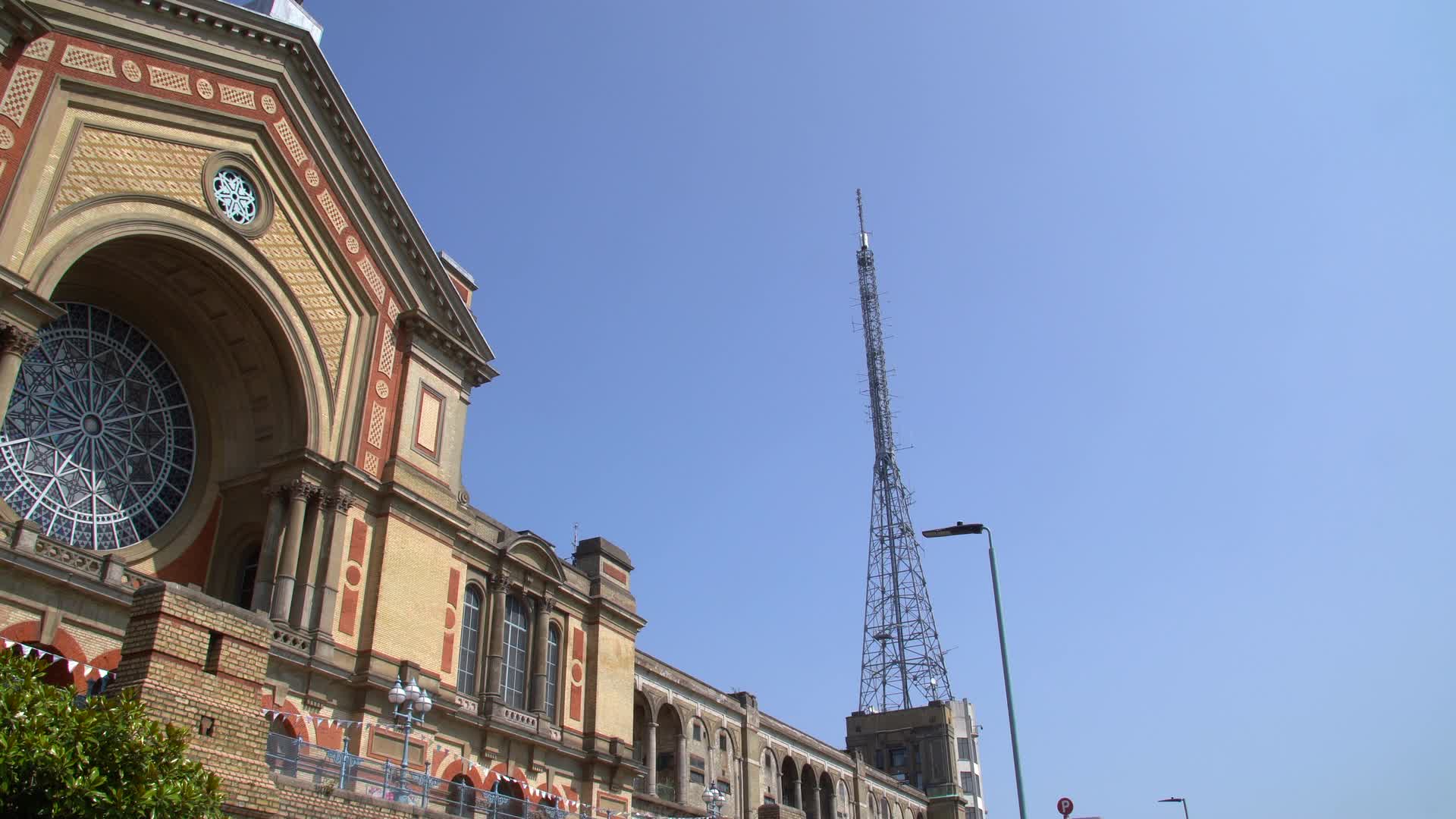 Alexandra Palace Exterior on Sunny Day in London, UK