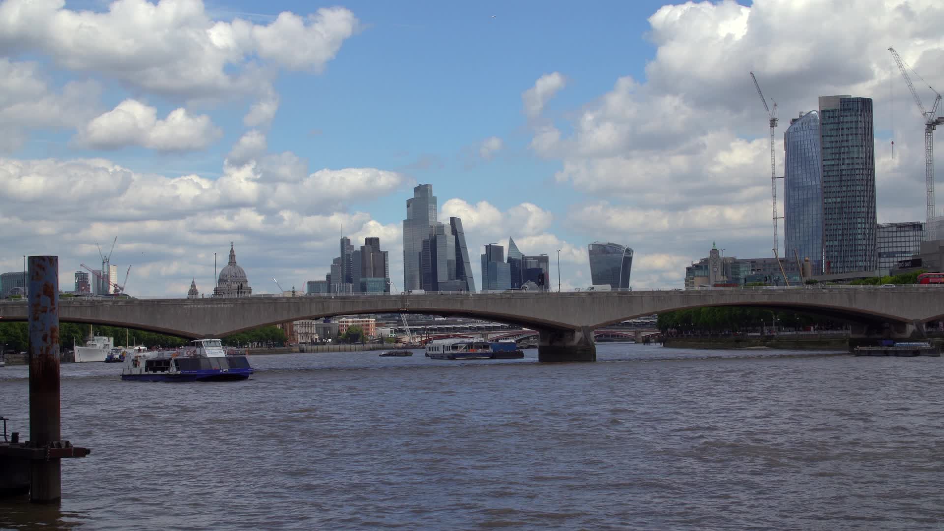 Scenic View of the Thames River in London