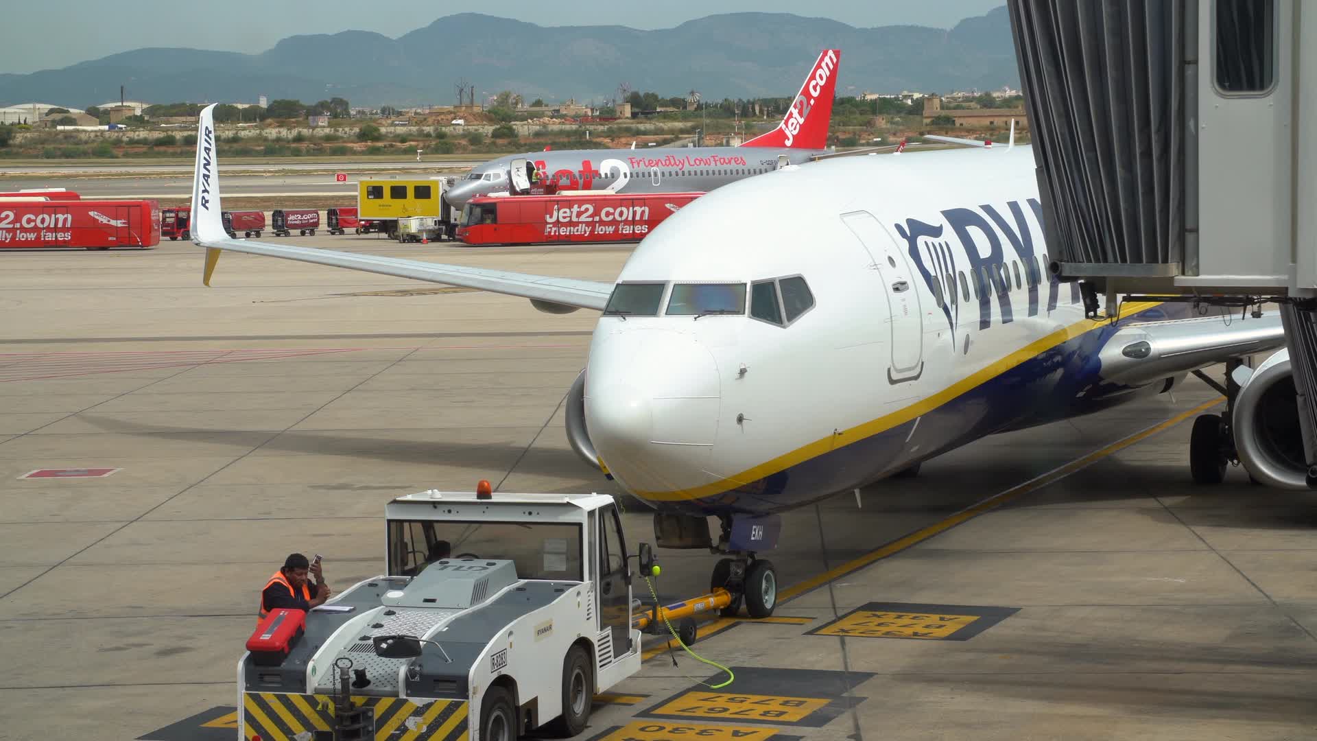 Ryanair Aircraft at Airport Gate