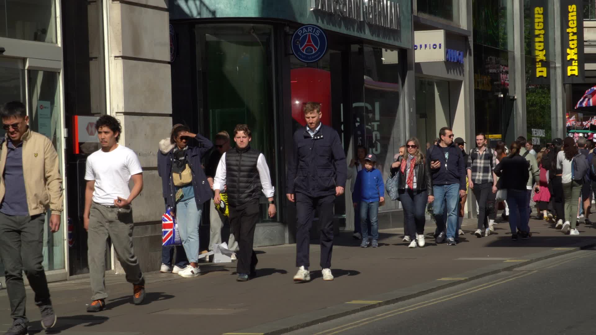 Busy Pedestrian Scene on Oxford Street
