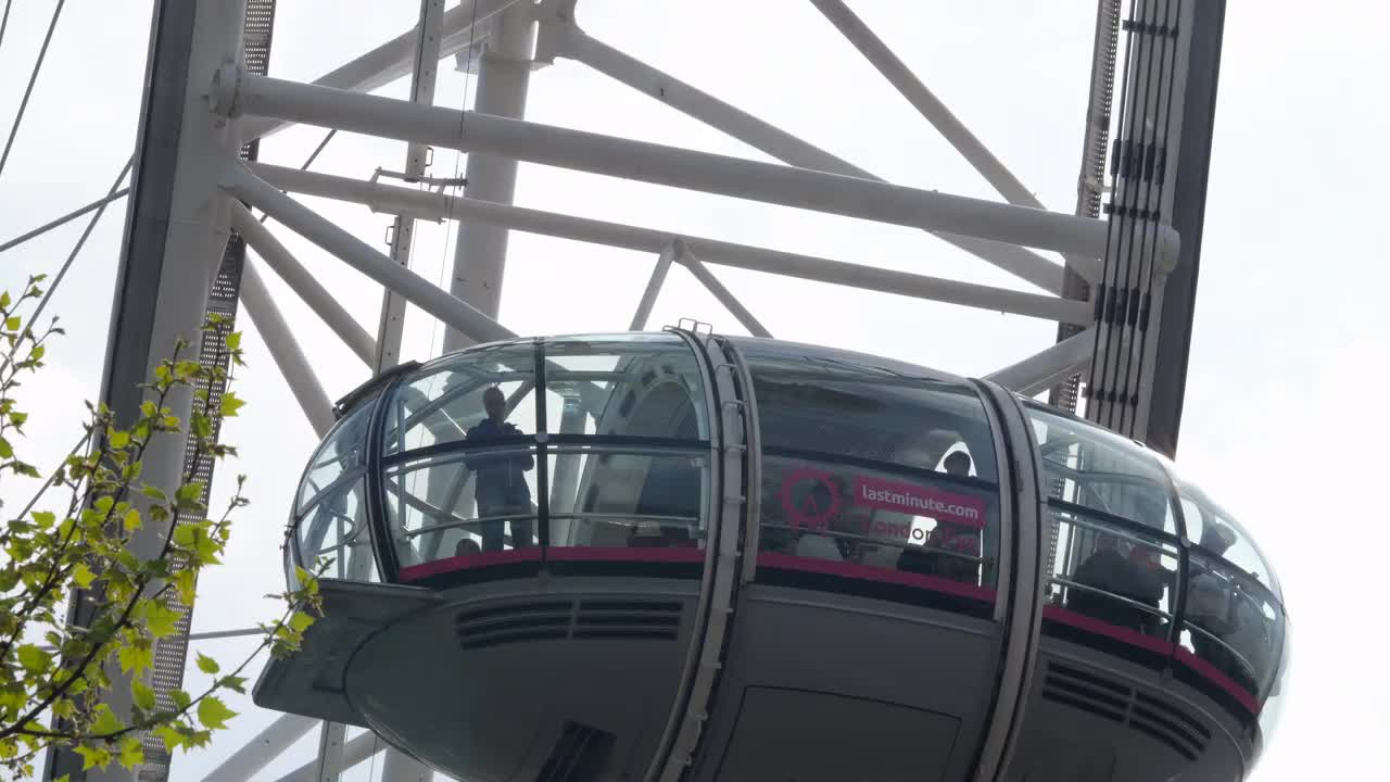 Close-Up of London Eye Capsule in Motion