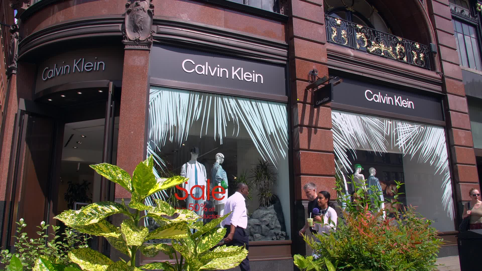 Calvin Klein Storefront on Sunny Day