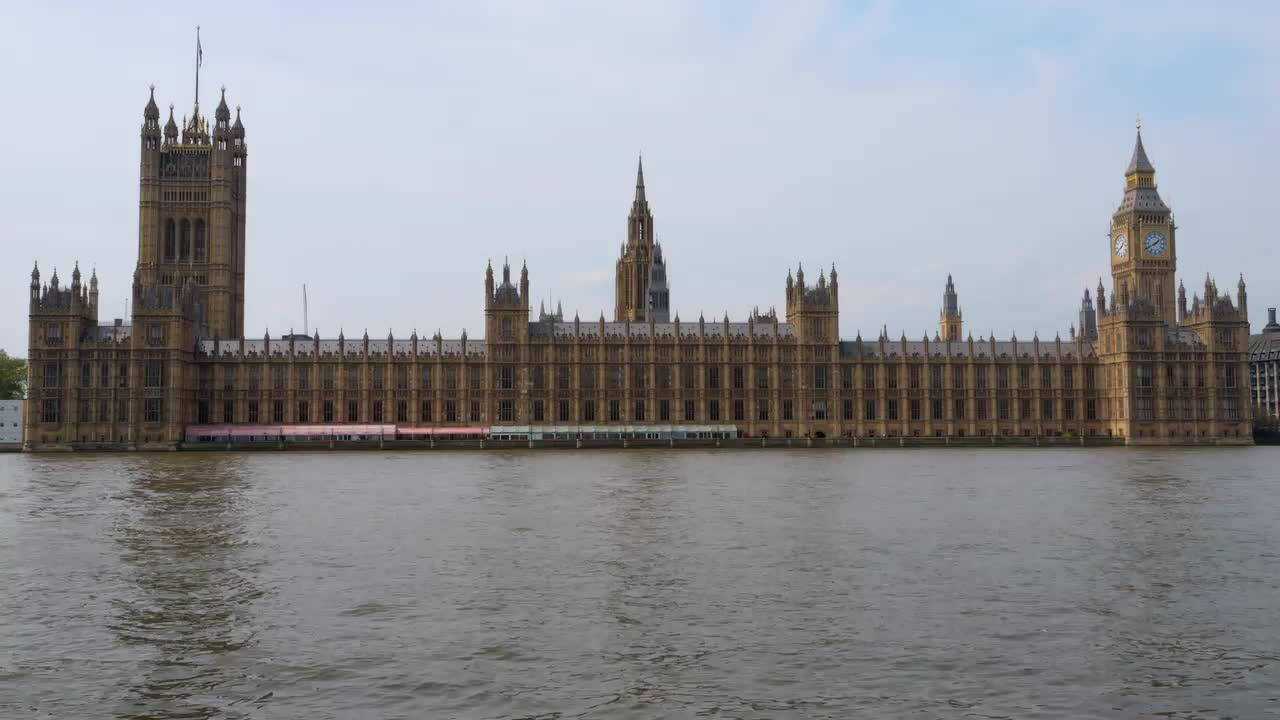 UK Parliament Building by the River Thames in London