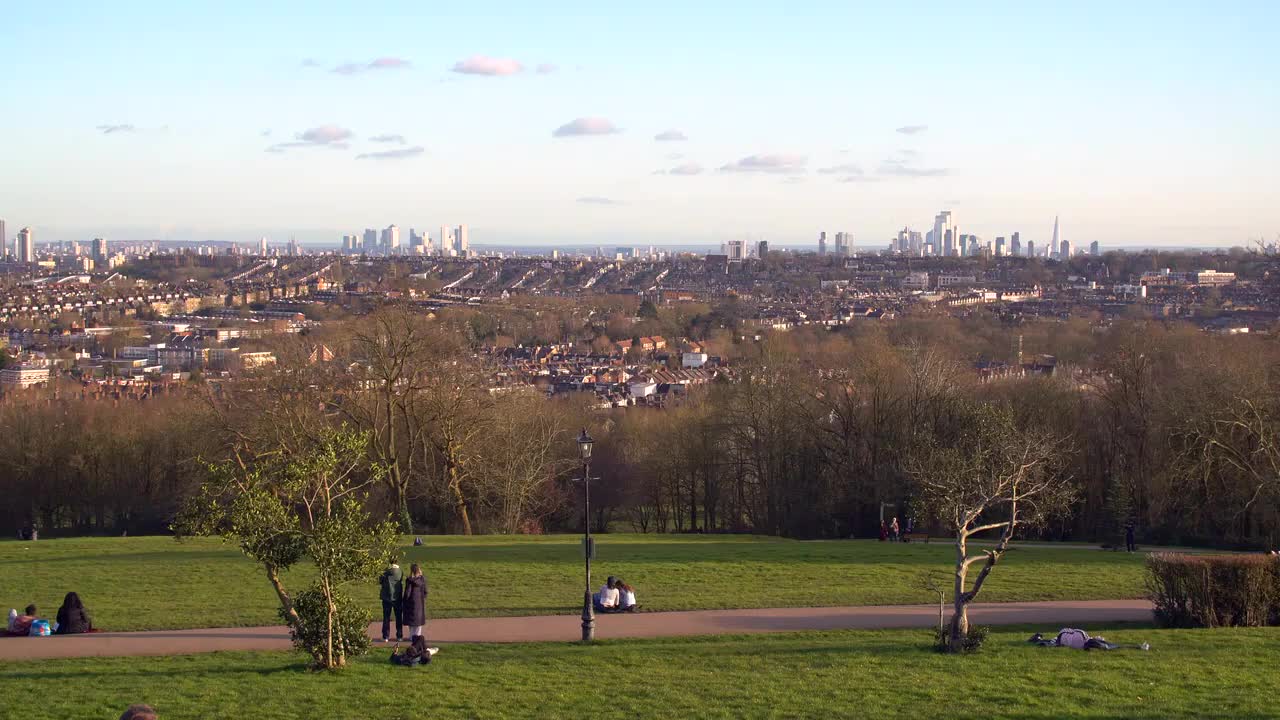 Panoramic View of London Skyline from Park Hill