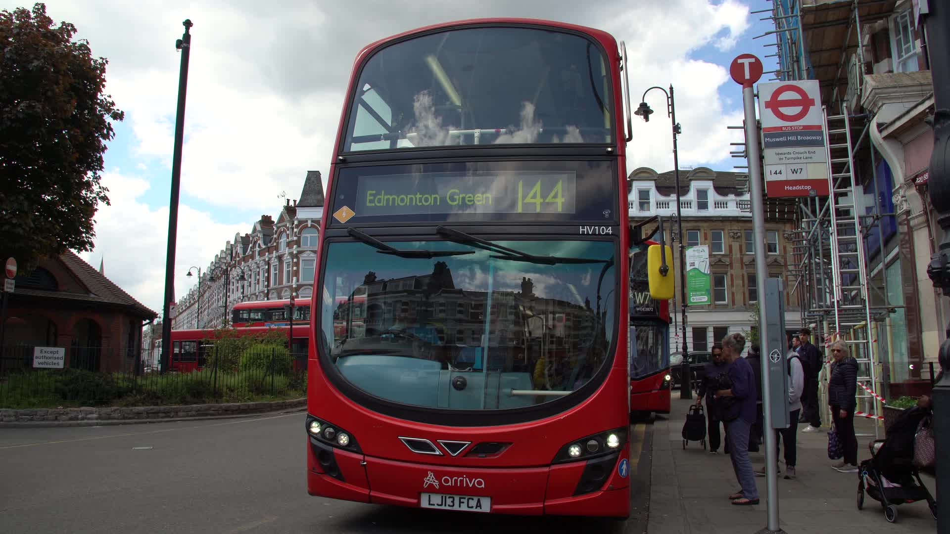 London Double-Decker Buses at Muswell Hill