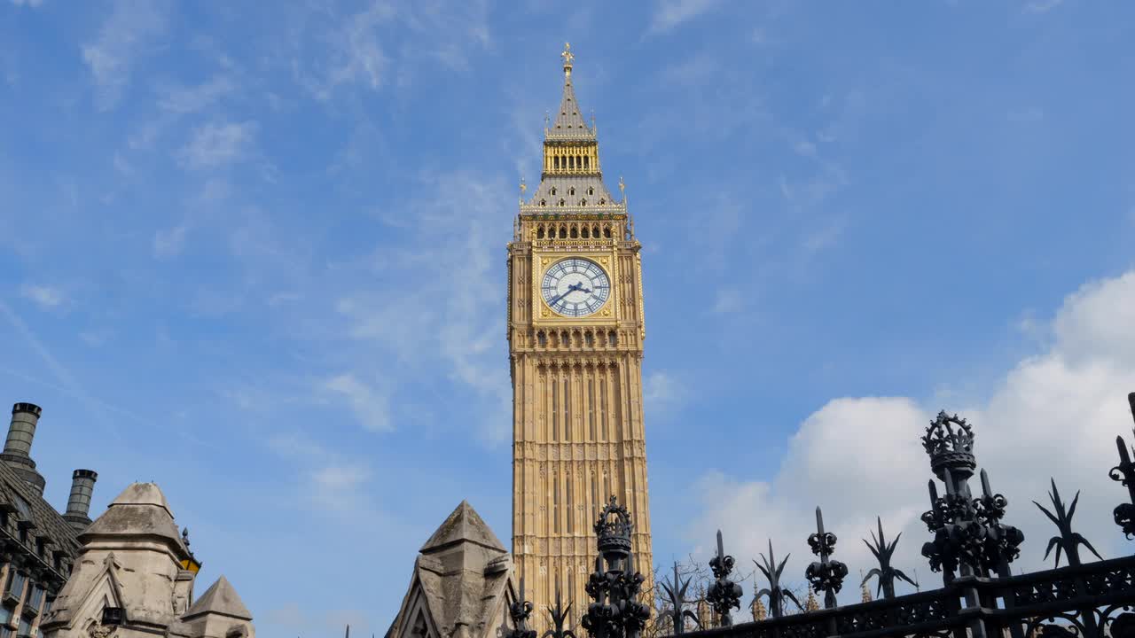 Big Ben Tower on a Clear Day UK Parliament