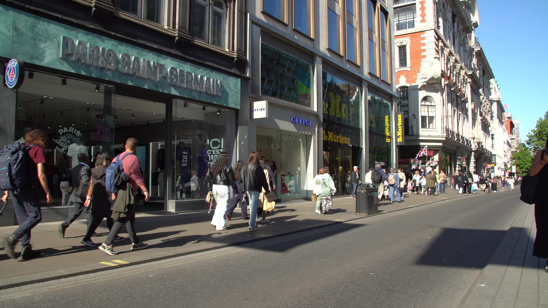 Oxford Street Busy Shopping Scene - May 09