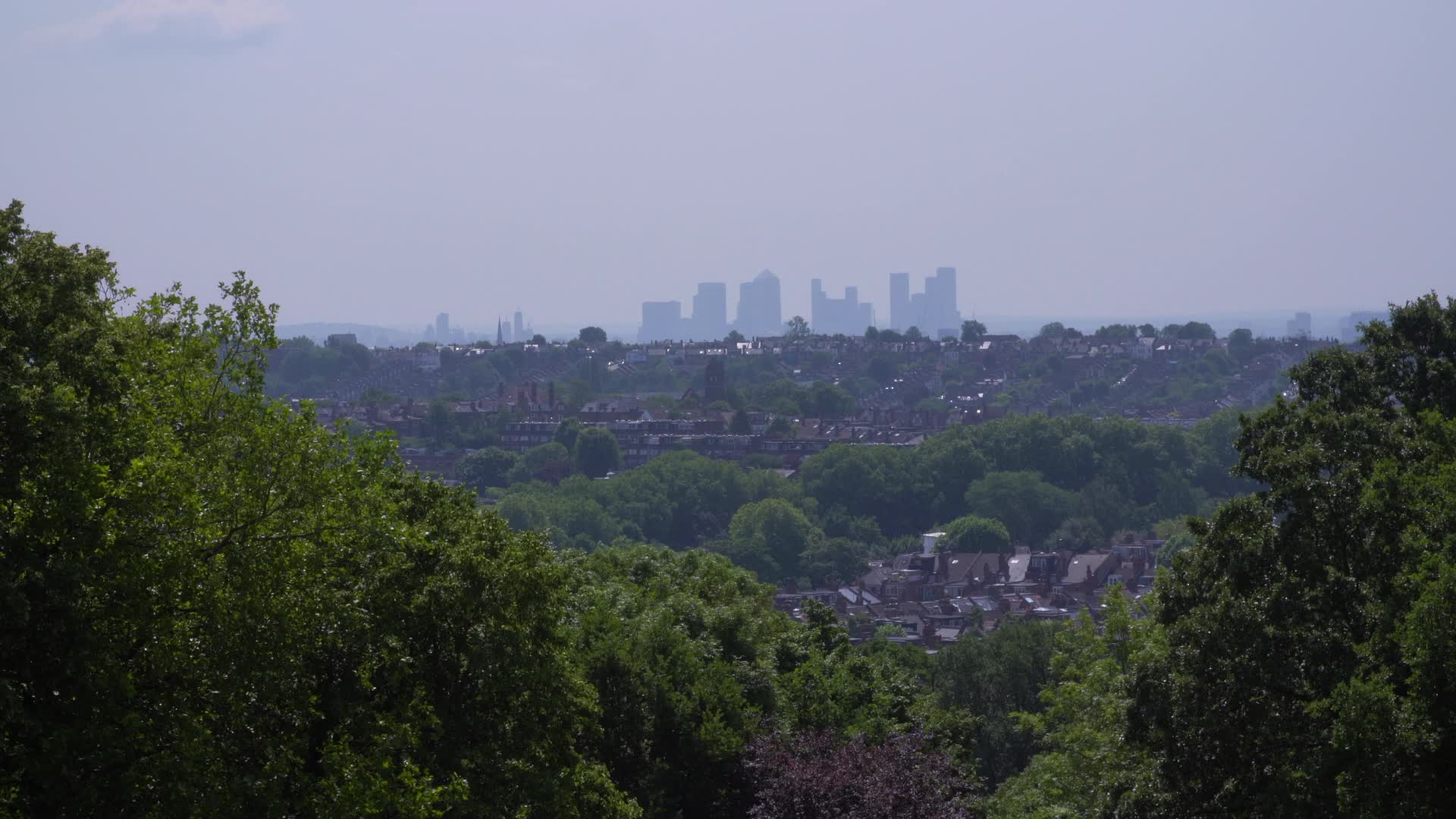 Sunny Landscape View of London Skyline