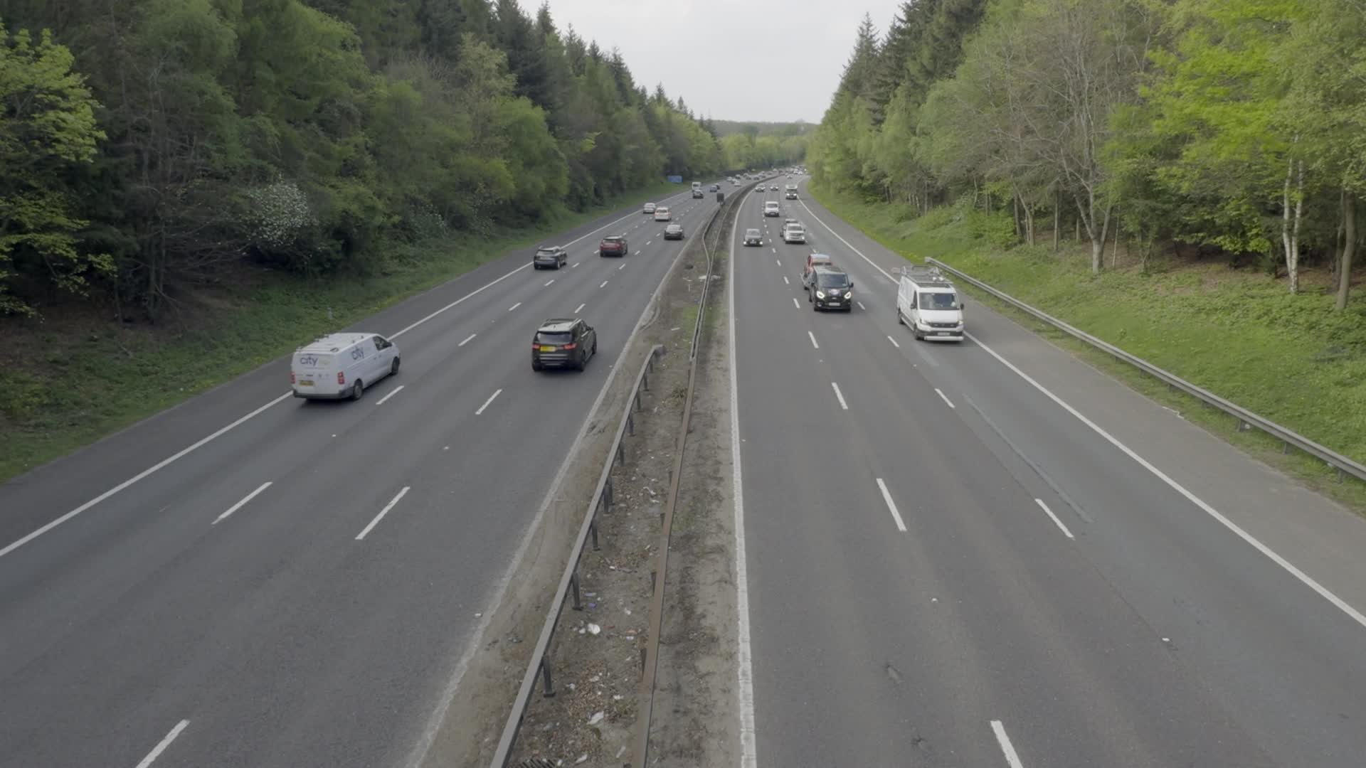 Busy Traffic on M25 Motorway in Kent